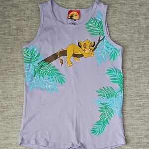 2 For $16 - Disney Lilac Tank Top with Simba & Green Leaf Accents
